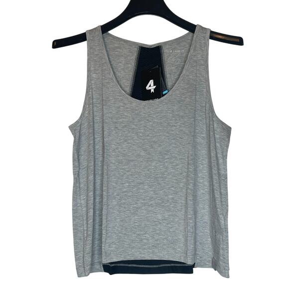 Fourlaps Womens Surge Tank Top Heather Gray Size Large Pullover Scoop Neck NWT - Picture 1 of 7